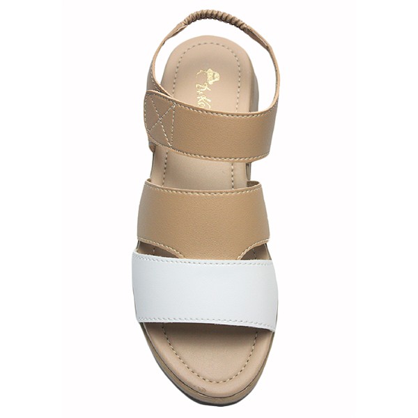 Dr. Kevin Women Flat Sandals Sandal Treples Wanita 571-551 - (2 Warna) Mocca/Hitam dan Putih/Mocca-5