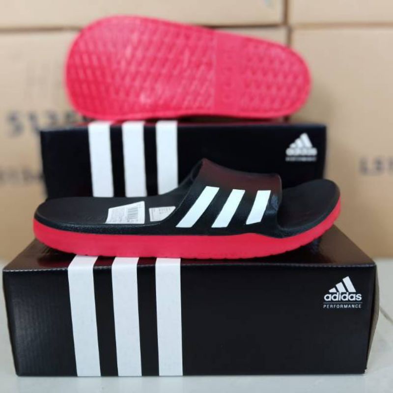 Sandal adidas Slop Hitam Merah aqualette Sendal Adidas selop 40-43