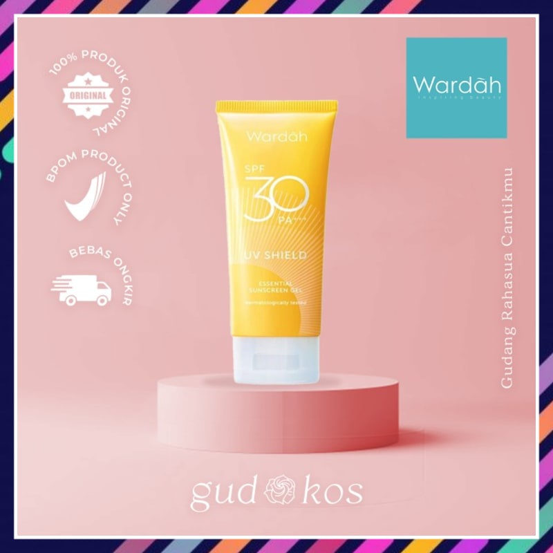 Sanblok Wajah SPF 50 WARDAH Sunblok Sanblock Anti Air Untuk Berenang Sun Screen UV Shield Sunscreen 