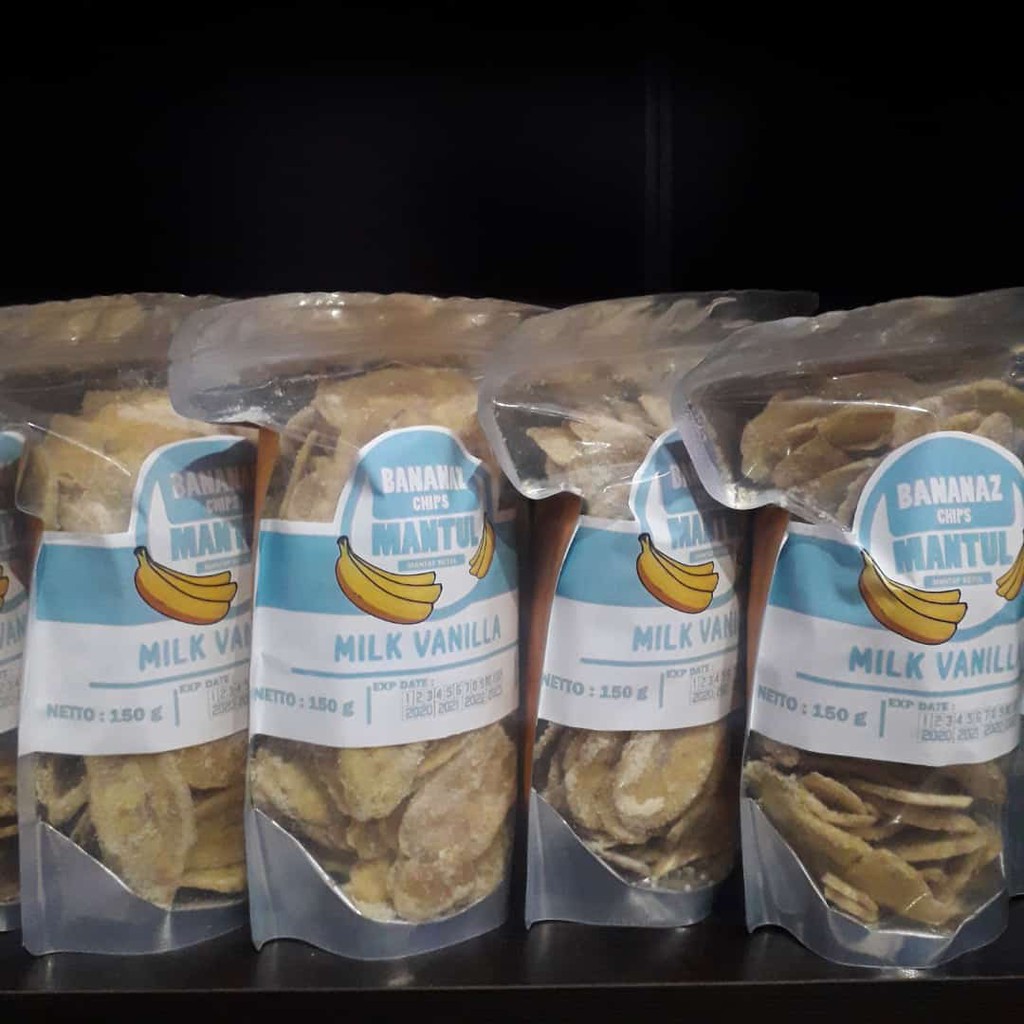 

Bananaz Chips Mantul rasa MILK VANILA