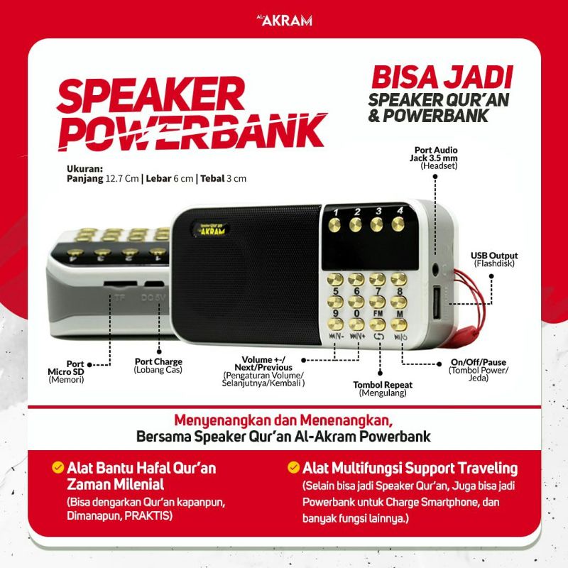 Speker Quran Murotal 30 Juz Dengan KONTEN TERBARU  - BISA POWER BANK