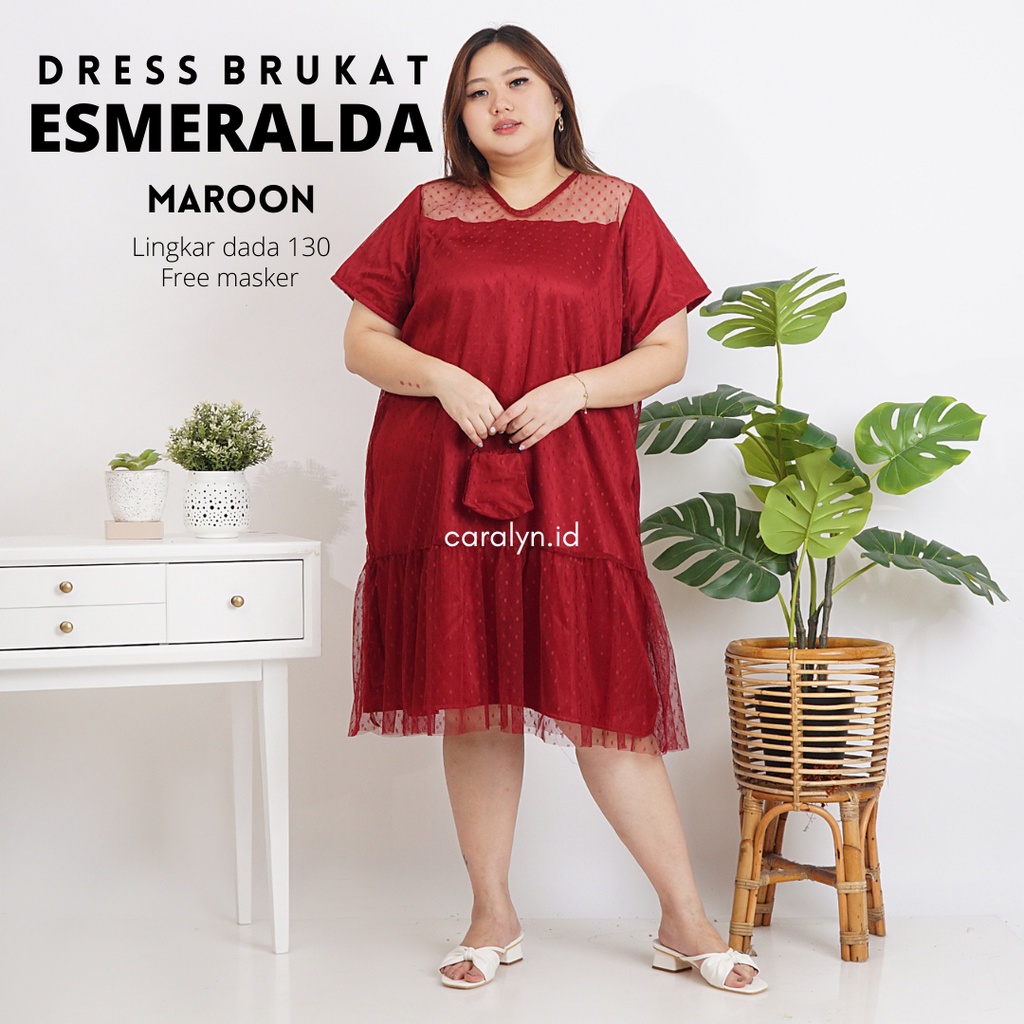 DRESS WANITA CANTIK ESMERALDA JUMBO XXL