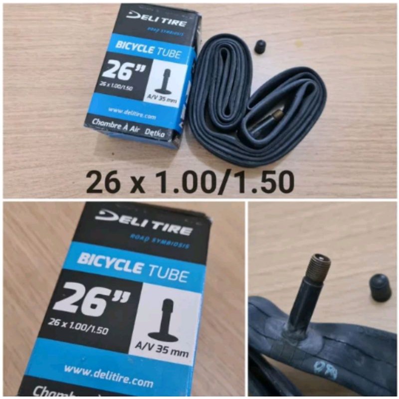 Ban Dalam Sepeda Deli Tire 26 x 1.00 - 1.50 Mtb dop Pentil Schrader sepeda federal gunung mtb