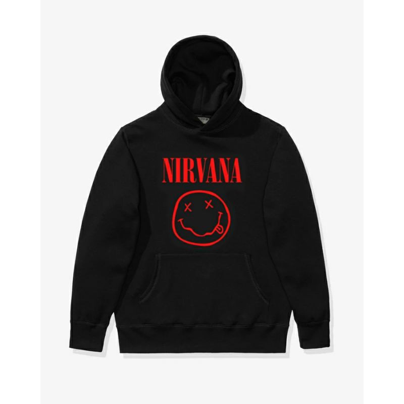 S - XXXXXL(6XL) Jaket NIRVANA Hoodie NIRVANA SMILEY FACE HNM Big Size OVERSIZE Hoodie Unisex JUMBO