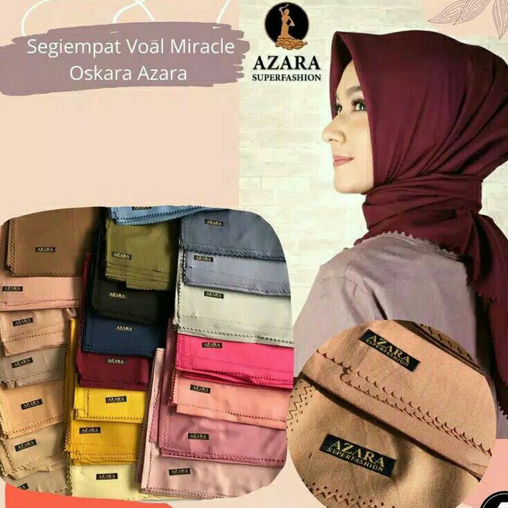 Hijab Segiempat Voal Miracle Oskara Lasercut by Azara