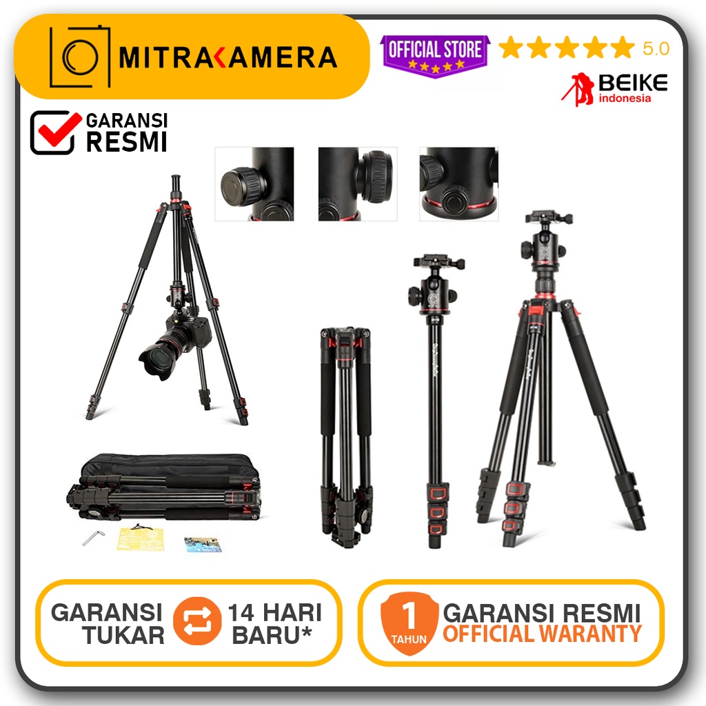 Beike Q530 Tripod with Ballhead Monopod Kamera