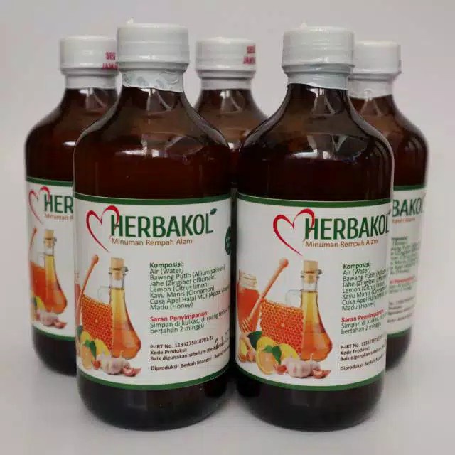 

epooe0e Obat Herbal Bawang Putih Jahe Lemon Cuka Apel Madu - Herbakol Gr040H