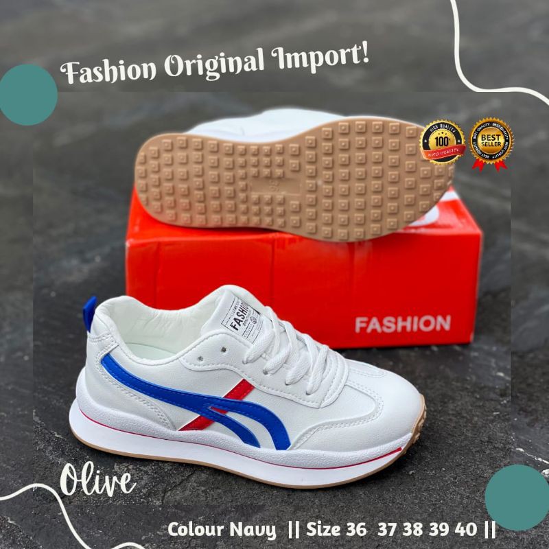 SEPATU SNEAKERS [FREE BOX] FASHION ORIGINAL IMPORT BY OLIVE SHOES