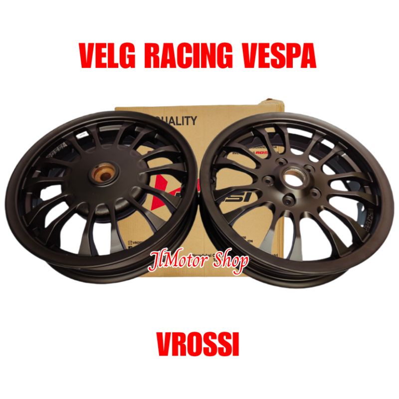 OBRAL JUAL RUGI PELEK VELG RACING VESPA VROSSI VESPA SPRINT PRIMAVERA GTS VROSSI ORIGINAL DEPAN BELAKANG