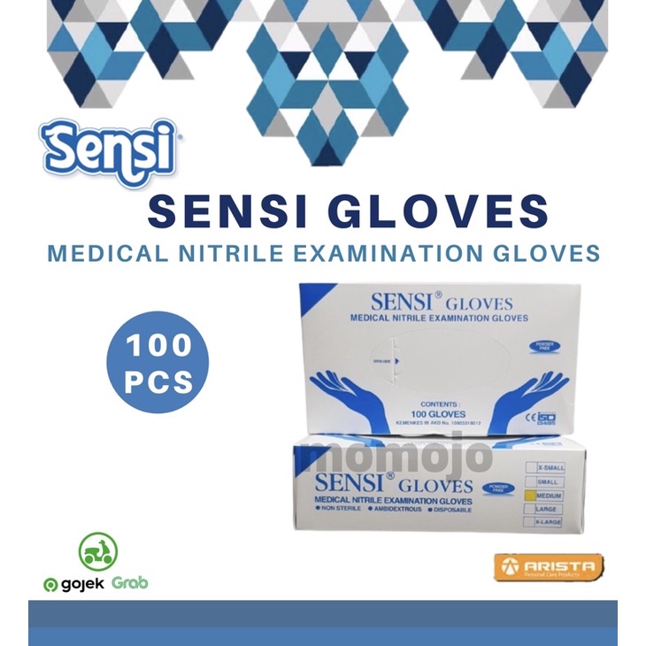 SENSI GLOVES NITRILE SARUNG TANGAN NITRILE ISI 100 PCS