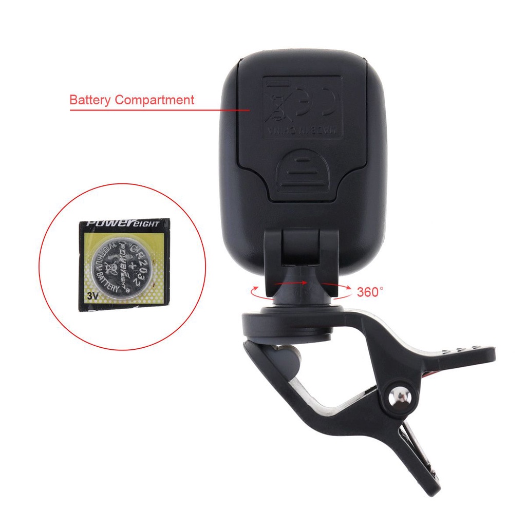 Tuner Digital Mini Portable Universal Model Clip-on Dapat Dilipat