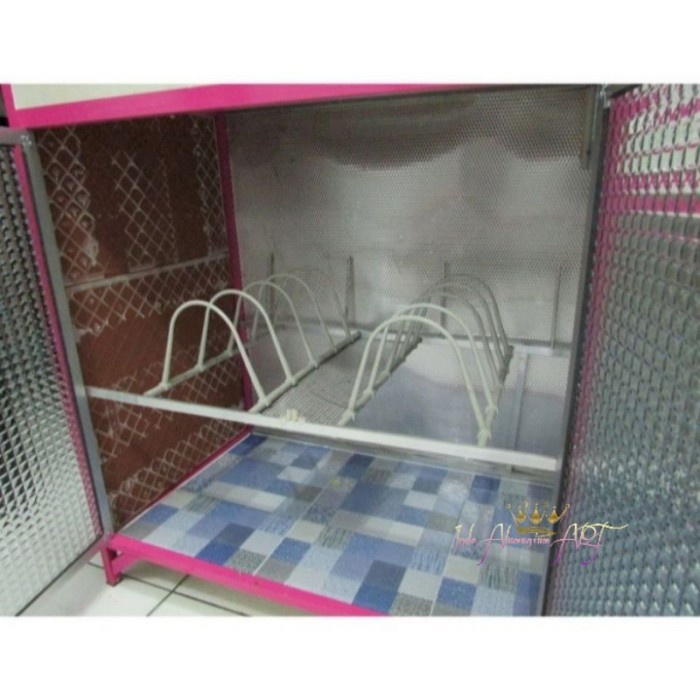 Rak Piring Rak Dapur Meja Magic com - Rak Kaca Alumunium