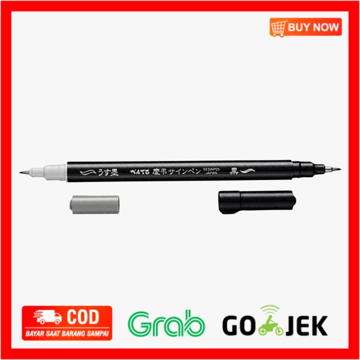 

(BISA COD) Twin Tip Brush Pen Fine (Grey&Black Ink)