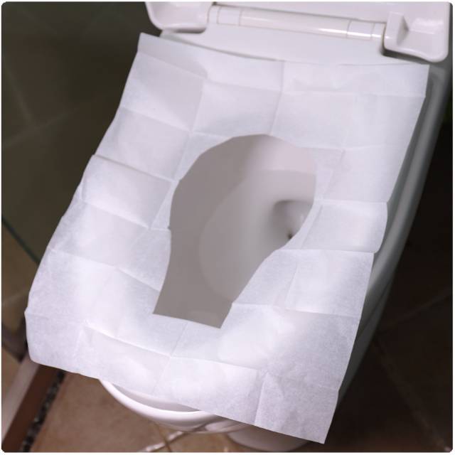 1234OS - Disposable Paper Toilet / Alas Dudukan Toilet 1 Pack isi 10.