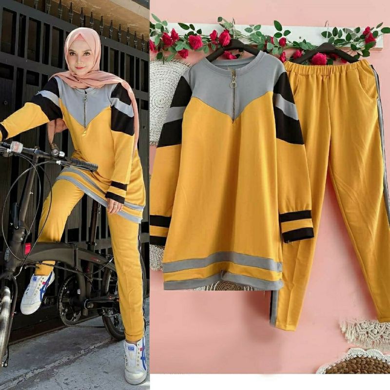 Sella Set Gowes / Setelan celana wanita Muslimah