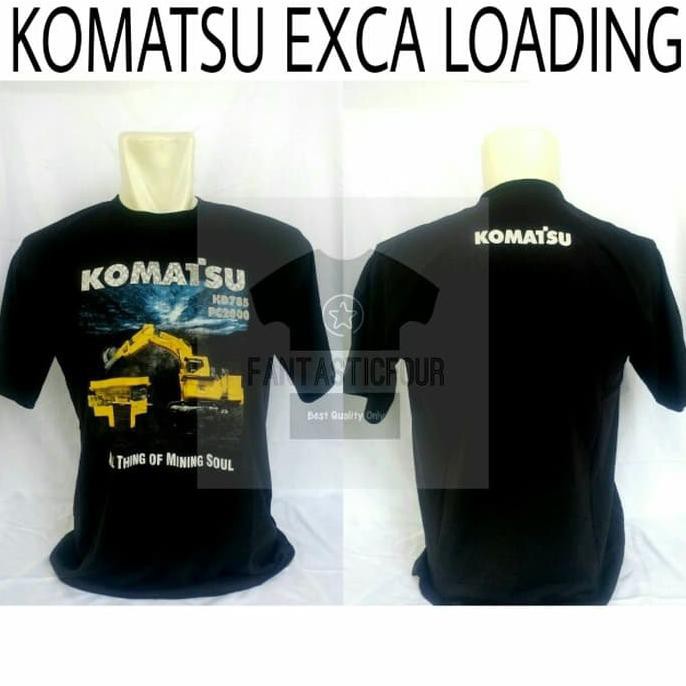 Kaos Komatsu Excavator Loading - Hitam, M