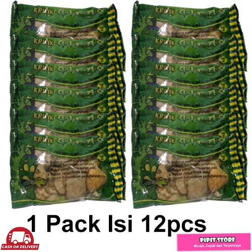 

1Pack 12pcs Kripik Keripik CIDAS Pedas Murah Lokal Daerah Cabai Hijau