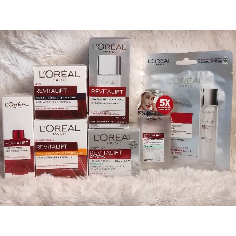 Loreal L’oreal Revitalift Crystall Micro Essence | Crystall Cream | Intensive Serum | Revitalift day Cream | Revitalift Moisturizing Night Cream | Revitalift Micellar water | Revitalift Triple Action Daycream | Dermo Expertise Dermalift Night Cream -50 ml