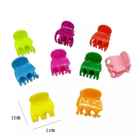 Jepit Rambut Mini Jepitan Rambut Small Hair Clip Kecil Warna Warni - 10 Pcs