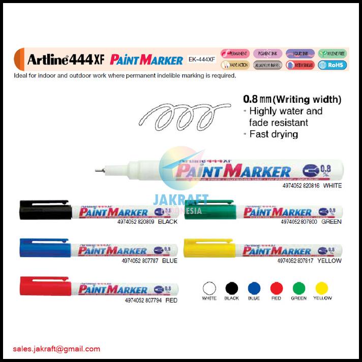 

Spidol Permanent Artline Paint Marker Ek-444Xf Anti Air 0.8 Mm