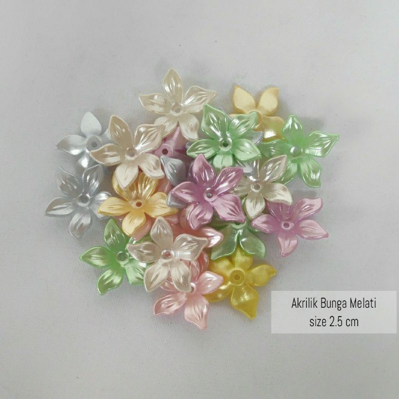 Akrilik bunga melati Rp 11.500/ bungkus