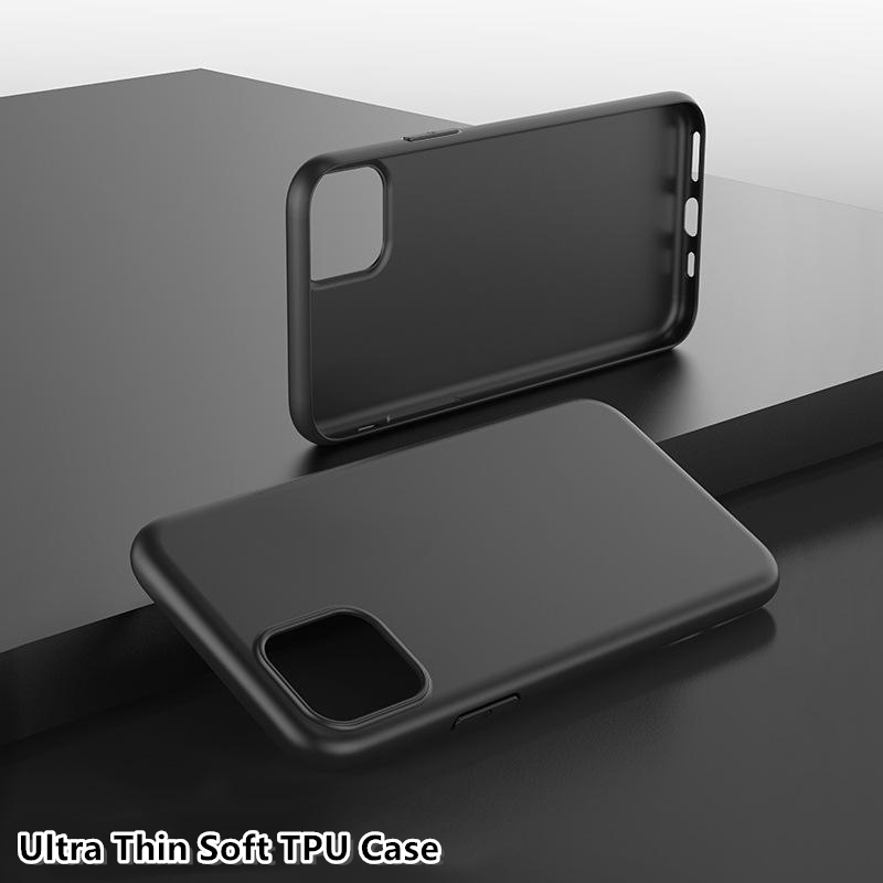 Soft Case Silikon Tpu Hitam Cover Apple Iphone 12 11 Pro Xs Max Xr X 8 7 6 6s Plus 5 5s Se 2020 11 12 Mini