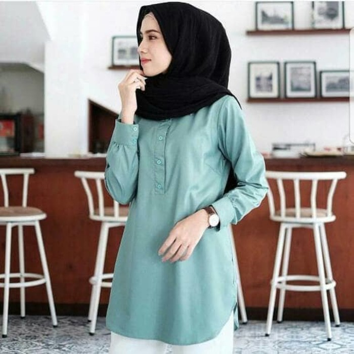 FU BROWN NECI BLOUSE ATASAN WANITA XXXL JUMBO 3XL LENGAN FU BROWN NECI BLOUSE ATASAN WANITA XXXL JUMBO 3XL LENGAN