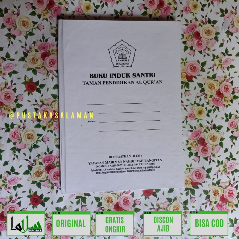 buku induk santri taman pendidikan Al Qur'an(TPQ)