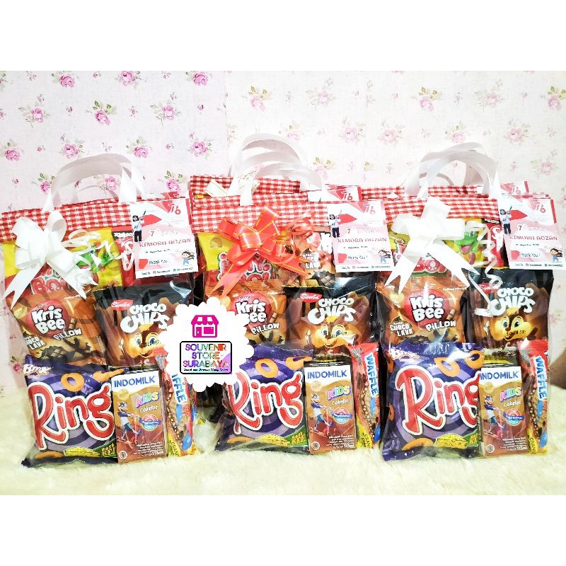 Snack Ulang Tahun Anak / Bingkisan Ultah Murah / Paket snack ekonomis / Snack Indomilk / Paket Ultah Indomilk