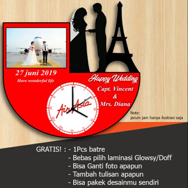 Jam dinding Aviasi (AirAsia)