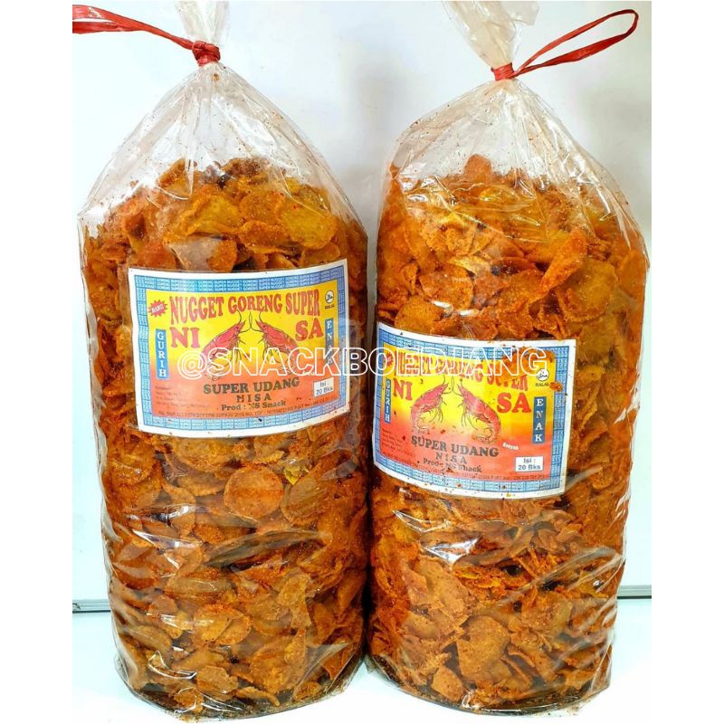 

2 KG NUGGET UDANG GORENG KRISPI PEDAS - GURIH - BERKUALITAS - TERLARIS