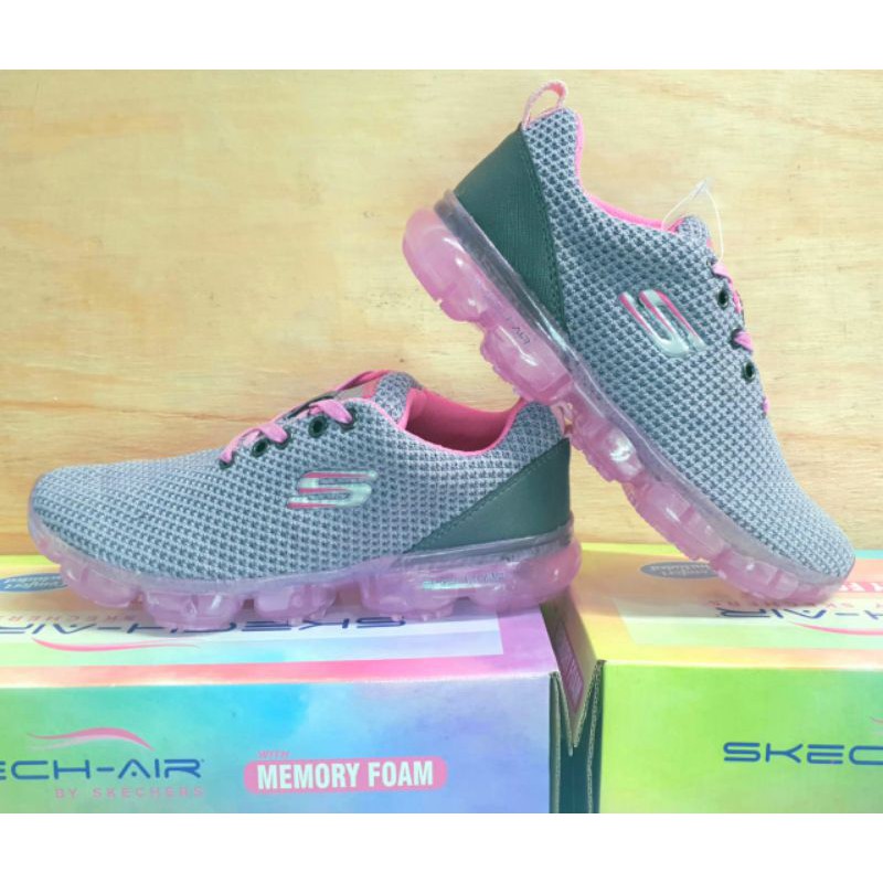 Sepatu Skechers Wanita Sneakers Tali Rajut Knithing