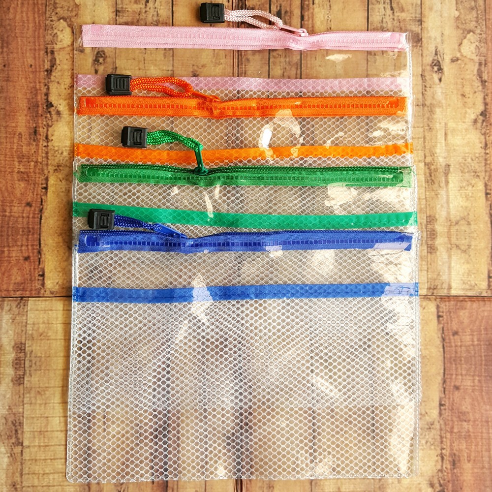 Trifelo Zipper Bag + Jaring A5 - Map Kantung - Map Plastik Resleting