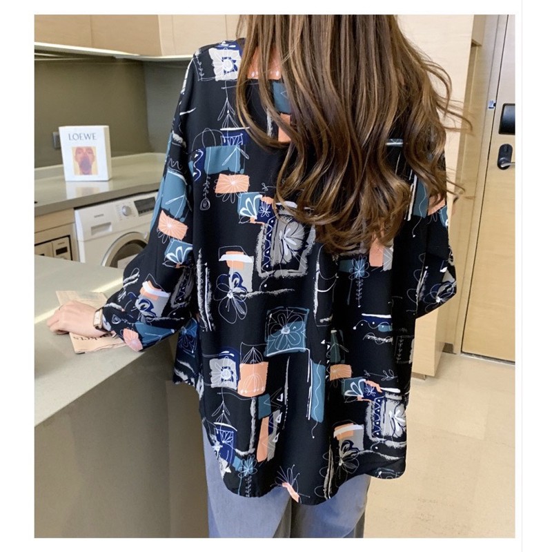 [BLAIR]Kemeja wanita lengan panjang baju kantor motif-5