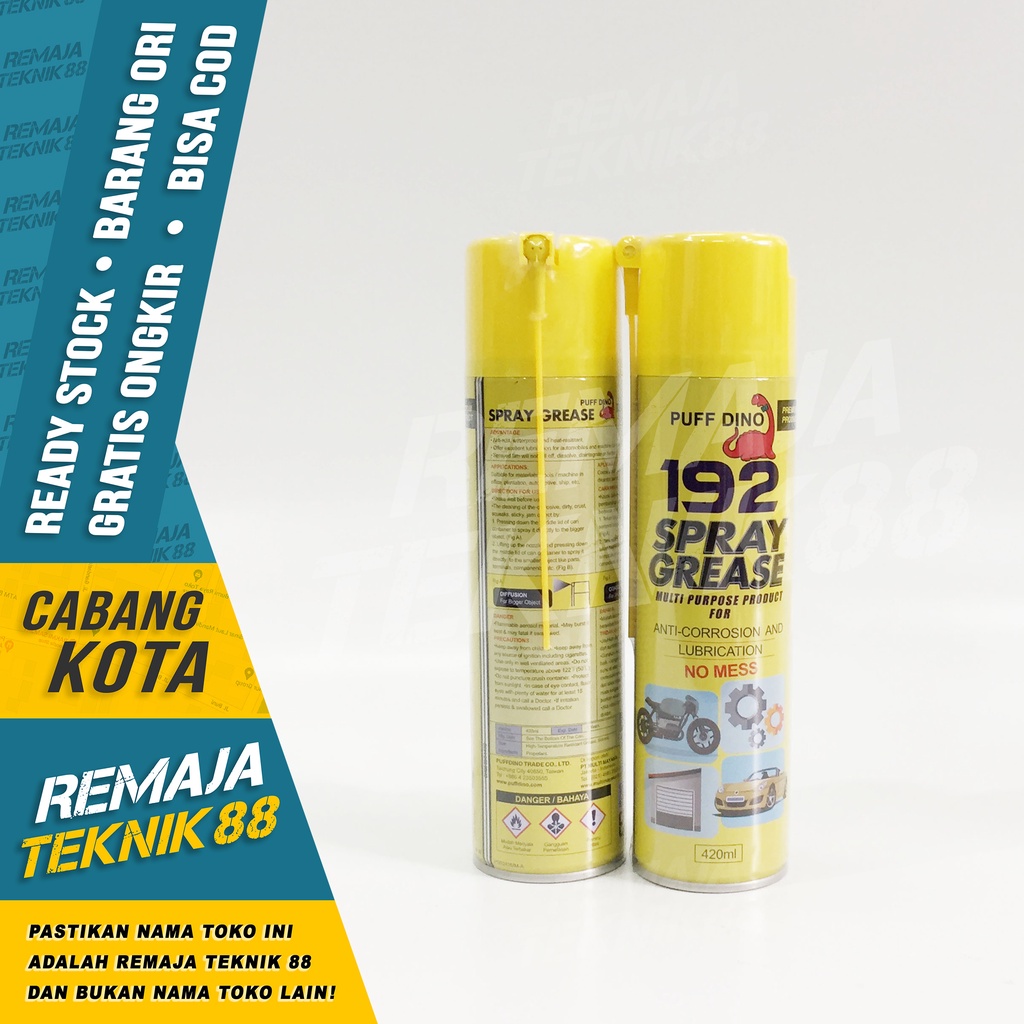 SPRAY GREASE GEMUK PUFF DINO 192 / SEMPROT PELUMAS HIGH TEMP 420ML