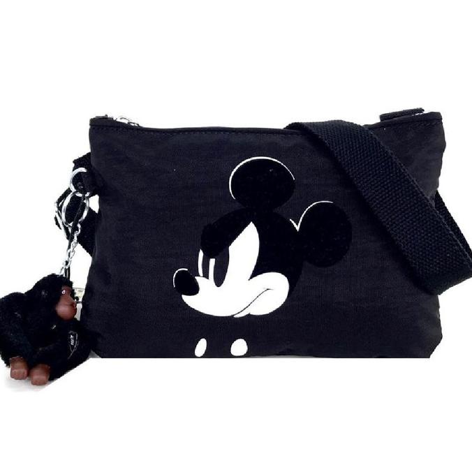 Tas Kipling May Disney Mickey Mouse 2in1 Crossbody Pouch Hitam ORI