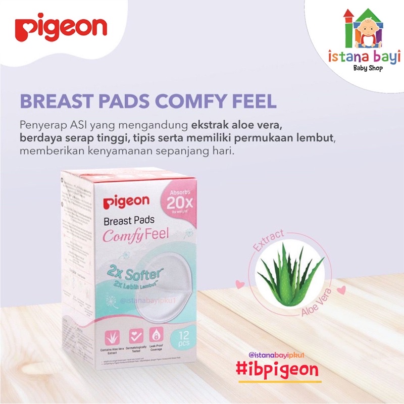 PIGEON Breast Pads Honeycomb Isi 12 Pcs / Penyerap Asi Penyerap Asi