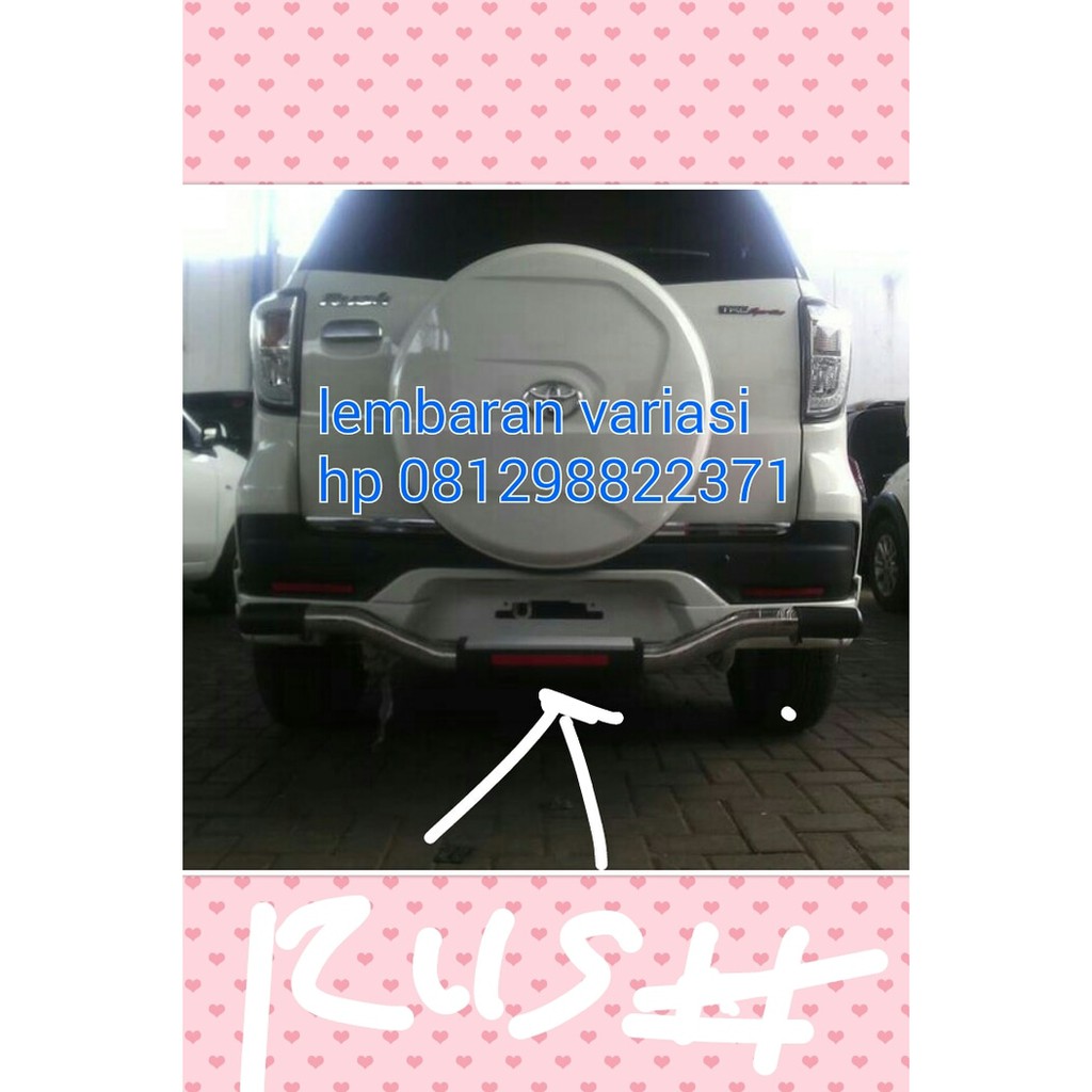 bumper belakang rush/tanduk belakang rush