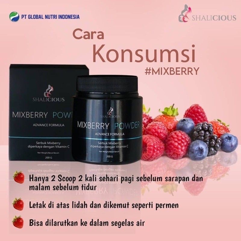 MIXBERRY POWDER SHALICIOUS / Kecantikan 100% original