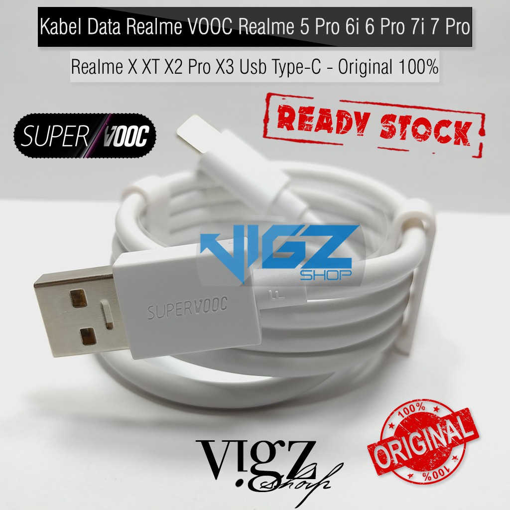 Kabel Data Realme SuperVOOC SuperDart Realme 6 6 Pro 7i 7 Pro 8 Pro 9 9 Pro 9 Pro+ 10 10 Pro C53 C55 X XT X2 Pro X3 Narzo 50 5G Usb Type-C Original