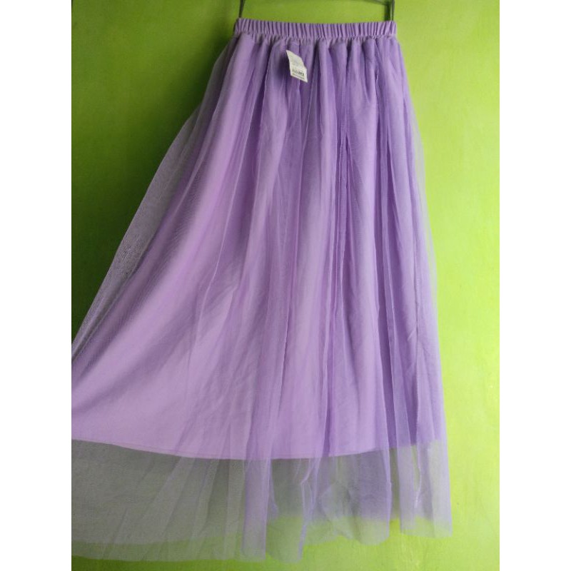 Rok tutu maxi skirt/rok tutu lilac