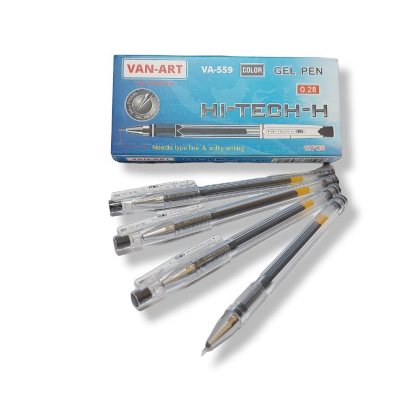 

Azka_Niam Azka_Niam SELUSIN ( 12 PCS ) Pulpen Hitech Gel Pen Hi-Tech-H Van-Art VA-559 0.28mm