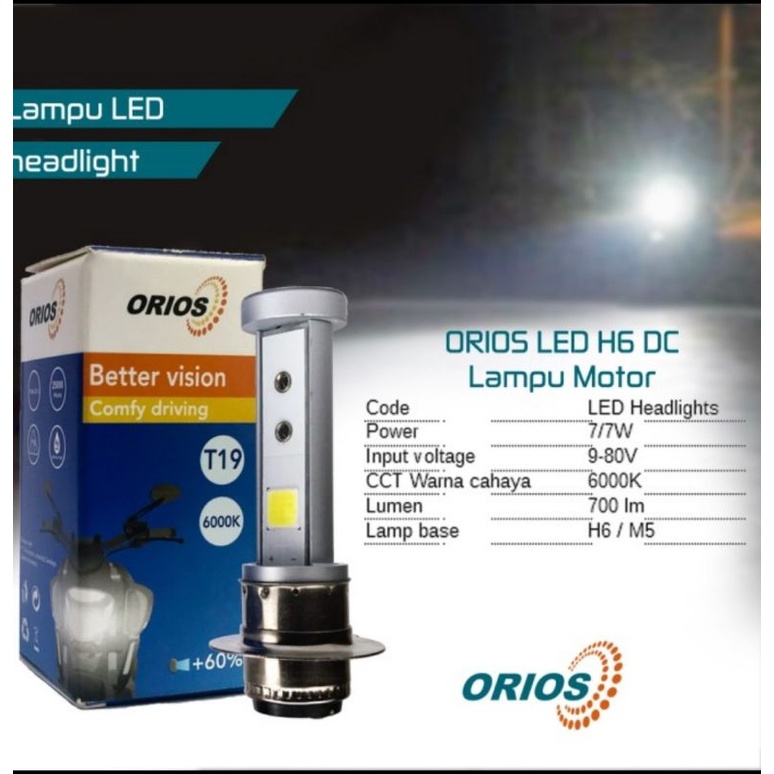 LAMPU MOTOR LED H6 ORIOS ORIGINAL