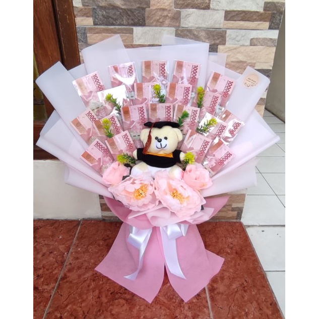Bouquet Uang ASLI / buket uang ASLI / HandBouquet graduation / Wisuda /congratulation