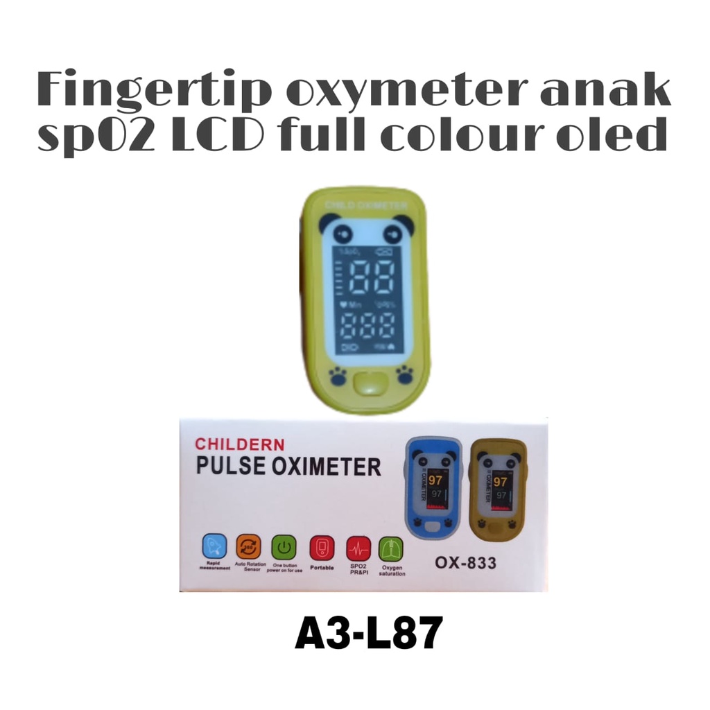 PULSE OXYMETER ANAK BAYI FINGERTIP PENGUKUR KADAR OKSIGEN JANTUNG SP02