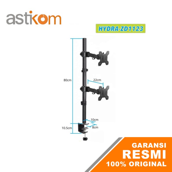 BRACKET MEJA LCD LED TV 2 Monitor 13&quot;-27&quot; OXIMUS HYDRA ZD1123 ZD-1123