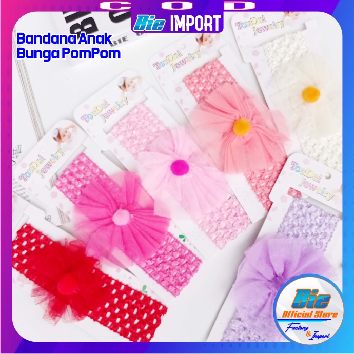 Bandana Anak Korea Bunga Premium Elegant Korean Style Impor Best Seller