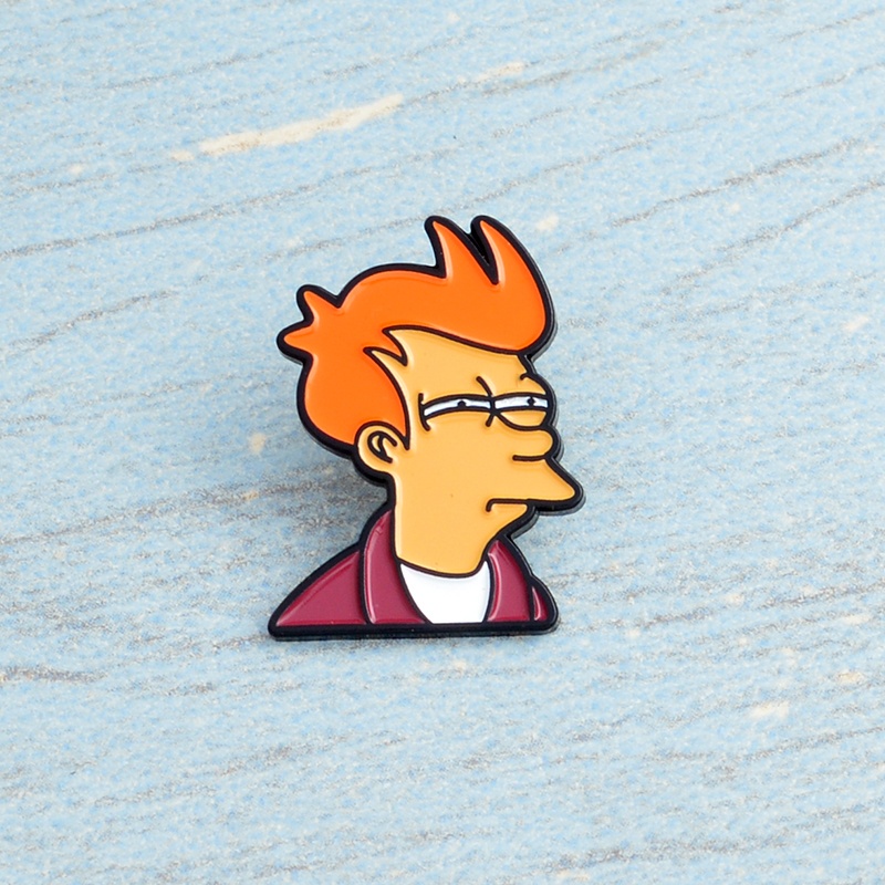 Bros Pin Enamel Desain Kartun Philip Phillips Futurama Bros Pin Desain Fry Untuk Kerah