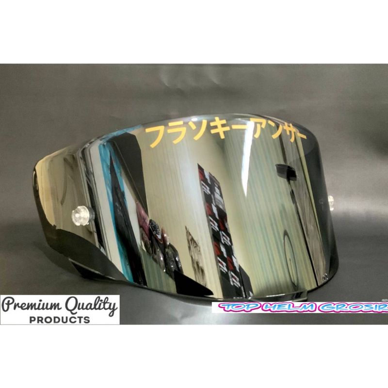 KACA VISOR KYT TT COURSE IRIDIUM SILVER/KACA KYT IRIDIUM RED GOLD