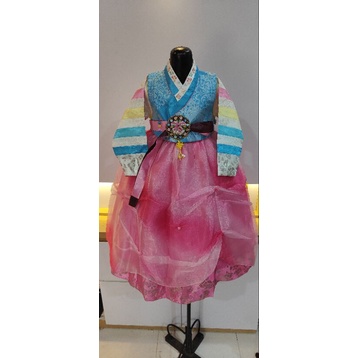 hanbok anak 5 rompi biru